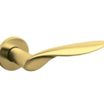 Olivari deurkruk Wind op rozet messing mat titaan PVD