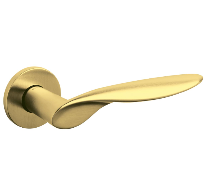 Olivari deurkruk Wind op rozet messing mat titaan PVD