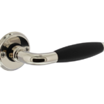 Deurkruk Antonnet met rozet ø50x5mm schroefgat nikkel