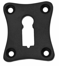 Sleutelplaatje klaver Mat Zwart