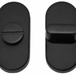 WC-Sluiting Ovaal verdekt Mat Zwart