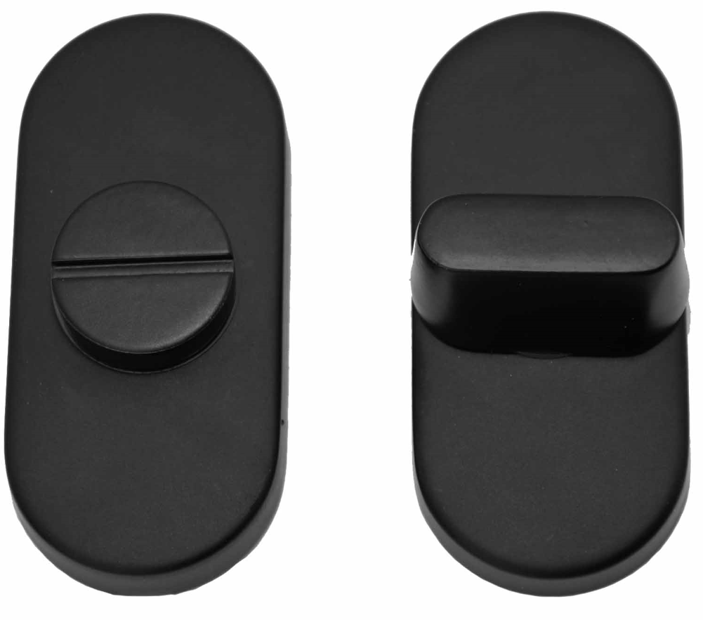 WC-Sluiting Ovaal verdekt Mat Zwart