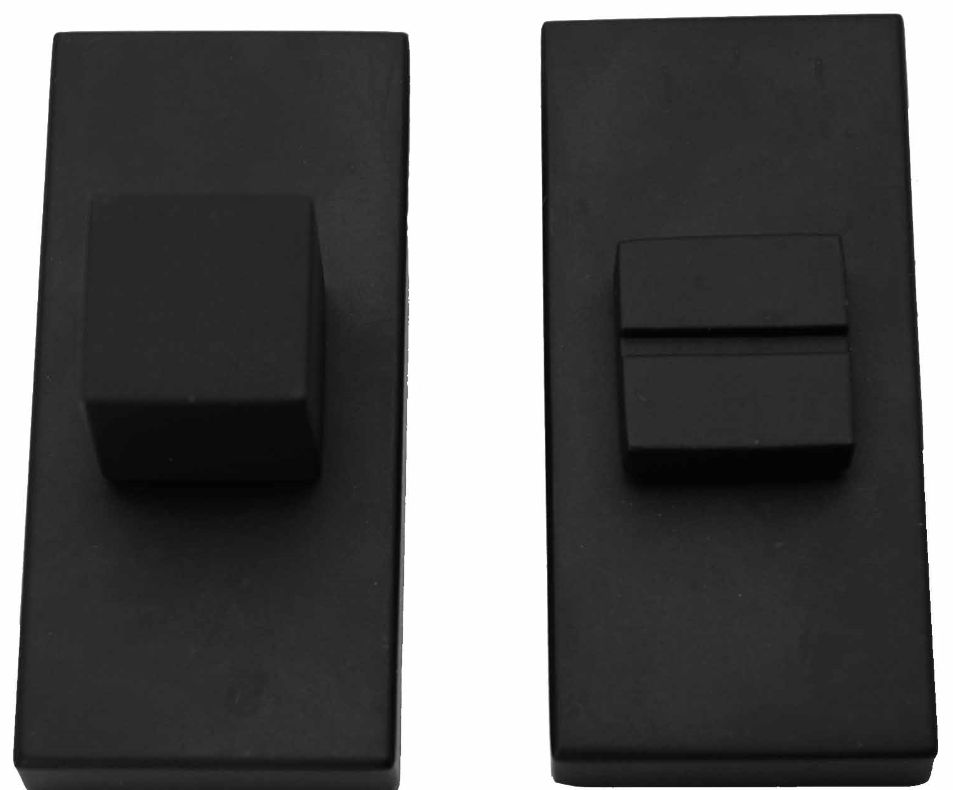 WC-Sluiting Rechthoekig verdekt mat zwart