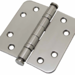 Kogellagerscharnier 8989 mm ronde hoek RVS gepolijst