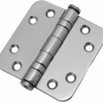 Kogellagerscharnier 7676 mm ronde hoek RVS gepolijst