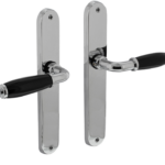 Intersteel deurklink Courgette met ovaal schild 238x39x9mm blind chroom