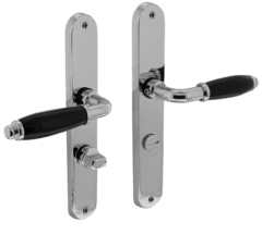 Deurkruk Courgette met ovaal schild 238x39x9mm WC63/8 Chroom