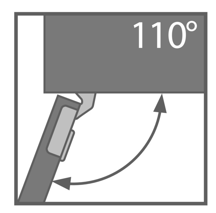 Keukenscharnier Tiomos NIGHT verzonken inliggend 45 mm - Afbeelding 5