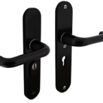 Veiligheidsbeslag met kerntrek beveiliging kruk/kruk SKG*** PC55 Aluminium Zwart