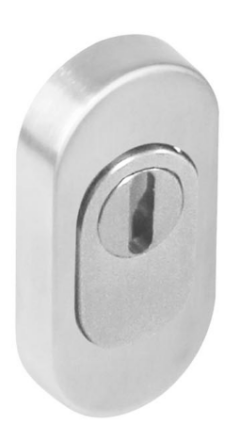 Veiligheid-Schuifrozet + kerntrekbeveiliging Ovaal RVS