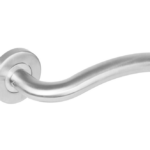 Deurkruk Lisa op Rond Rozet RVS