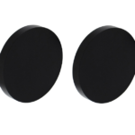 2 Afdekplaatjes ø55x8mm Aluminium Zwart