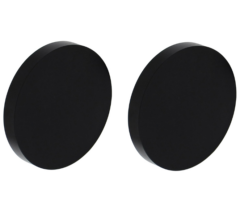 2 Afdekplaatjes ø55x8mm Aluminium Zwart