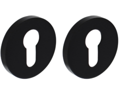 2 PC-Plaatjes ø55x8mm Aluminium Zwart