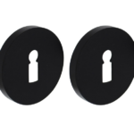 2 Sleutelplaatjes ø55x8mm Aluminium Zwart