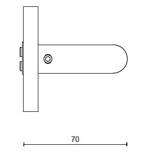 Deurklink BASICS LB7-19/Q32G op rechthoekig rozet mat zwart - Afbeelding 3