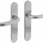 Deurkruk Rond op verdekt schild Ovaal blind RVS