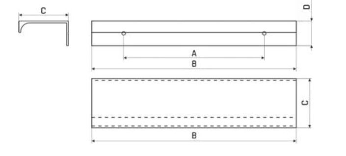 Profielgreep Mat Zwart 510 mm