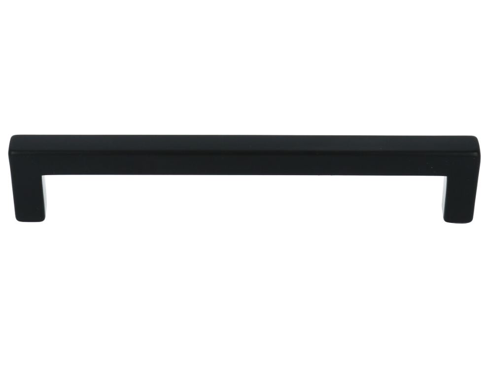 Greep vierkant Smal zwart 128 mm