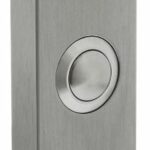 Beldrukker rechthoekig verdekt 65x30x10mm rvs