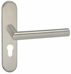 Deurkruk Harrow op schild ovaal PC55 Verdekt RVS