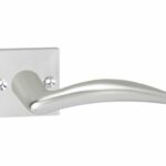 Deurkruk Windsor op Vierkant Rozet Aluminium F1