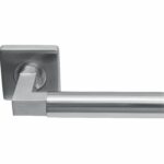 Deurkruk Bauhaus Op Vierkant Rozet Massief RVS