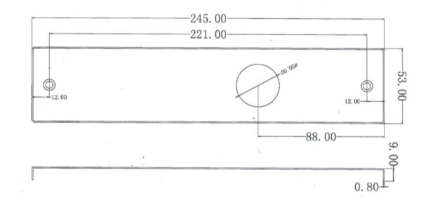 Deurklink Ton Model Massief rvs/Kunststof Op langschild Blind - Afbeelding 3