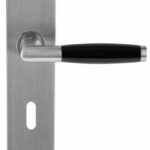 Deurklink Ton Model Massief rvs/Kunststof Op langschild SL56