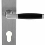 Deurklink Ton Model Massief rvs/Kunststof Op langschild PC55