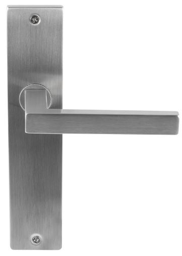 Deurklink Basis vierkant rvs Op langschild Blind