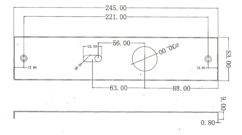 Deurklink Basis vierkant rvs Op langschild SL56 - Afbeelding 2