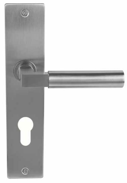 Deurkruk Bauhaus Massief RVS Op Schild PC55