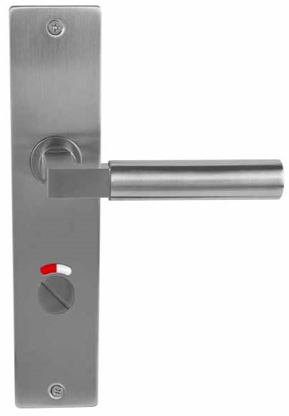Deurkruk Bauhaus Massief RVS Op Schild WC63/8