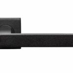 Deurkruk Basis Vierkant op Rozet RVS/Zwart