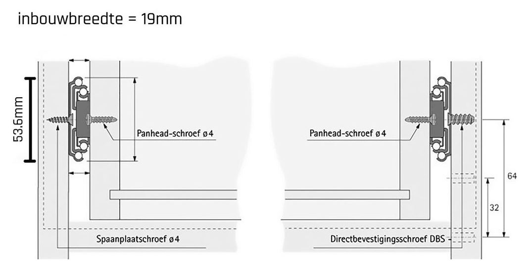 Paar ladegeleiders volledig uittrekbaar 30 cm - Afbeelding 3