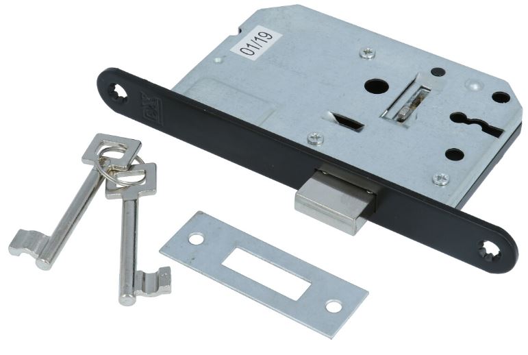 Kastslot met zwarte voorplaat