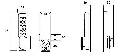 DX Mechanisch codeslot "EASY" satijn verchroomd - Afbeelding 2