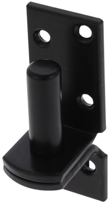 Plaatduim Recht 16 mm zwart