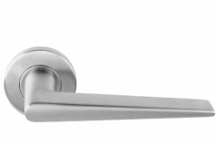 Deurkruk BASICS LBXXIH op ronde rozet Mat RVS