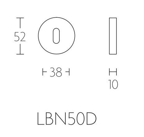 Sleutelplaatje Rond mat rvs - Afbeelding 2