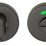 WC-Sluiting Rond met 8 mm stift RVS/Mat Zwart