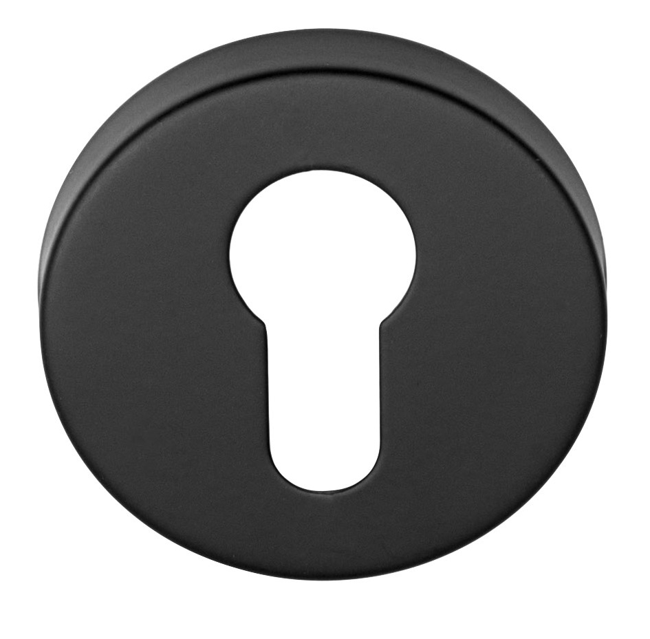 PC-Plaatje Rond Mat RVS/Zwart