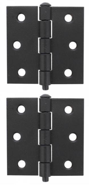 Scharnier 63x63 mm rechte hoek zwart