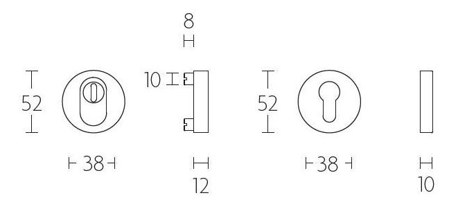 Voordeurset 501 SKG3 PVD mat goud - Afbeelding 5