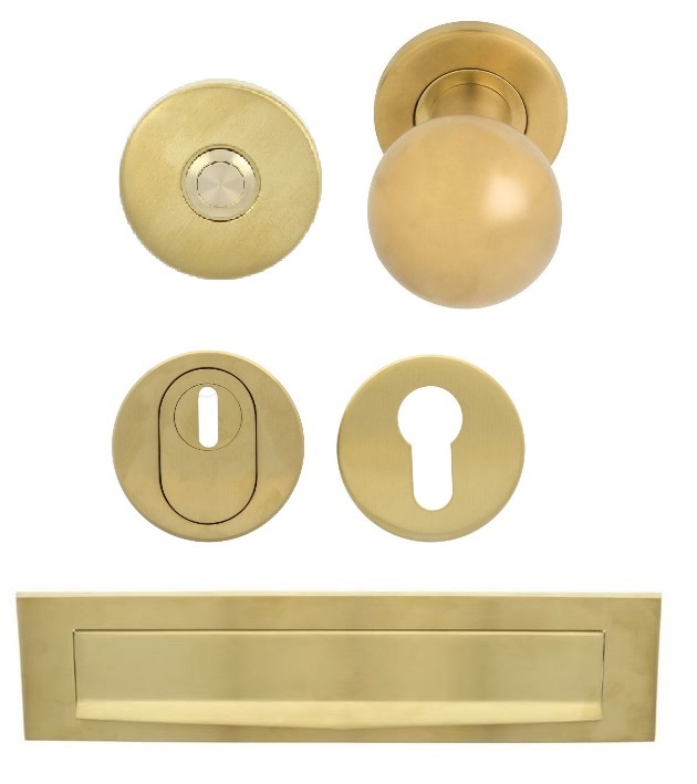 Voordeurset 501 SKG3 PVD Mat Goud