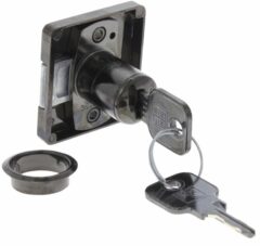 Opzet Cilinderslot compleet voor Kasten 20 mm Zwart