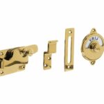 WC-overslag vlak en tekst “VRIJ / BEZET” messing ongelakt