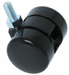 Zwenkwiel voor stoelen met zacht zwart loopvlak M10