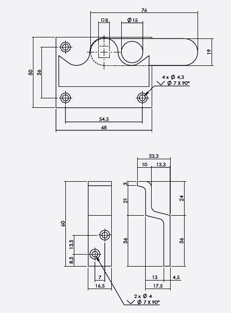 Intersteel wc-overslag vlak en tekst “vrij / bezet” nikkel mat - Afbeelding 3